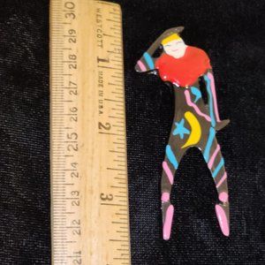 Vintage Modern Dancer Brooch - Acrylic